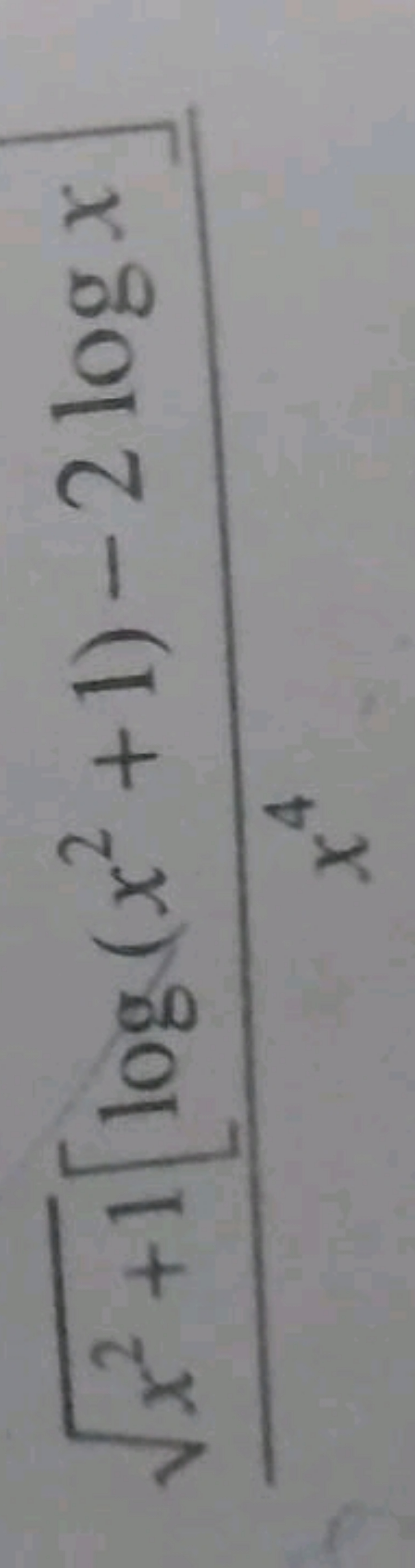 x4x2+1​[log(x2+1)−2logx]​