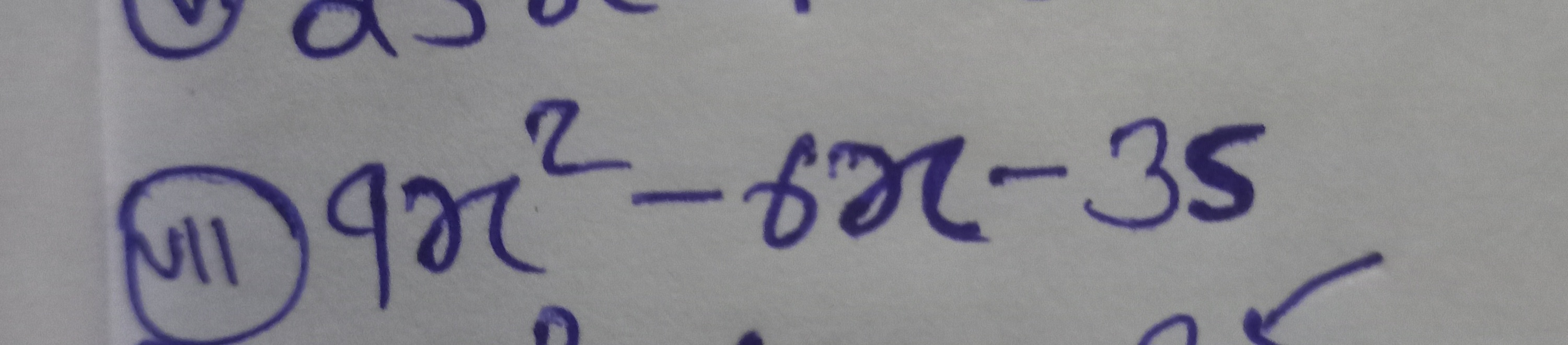 (iii) 9x2−6x−35