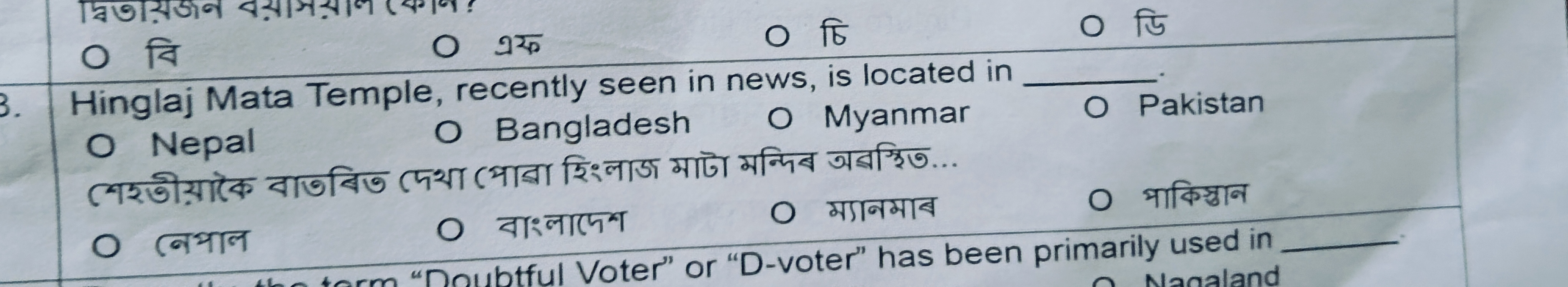 0 বि
(O) बर
0 চি
0 ডि
Hinglaj Mata Temple, recently seen in news, is l