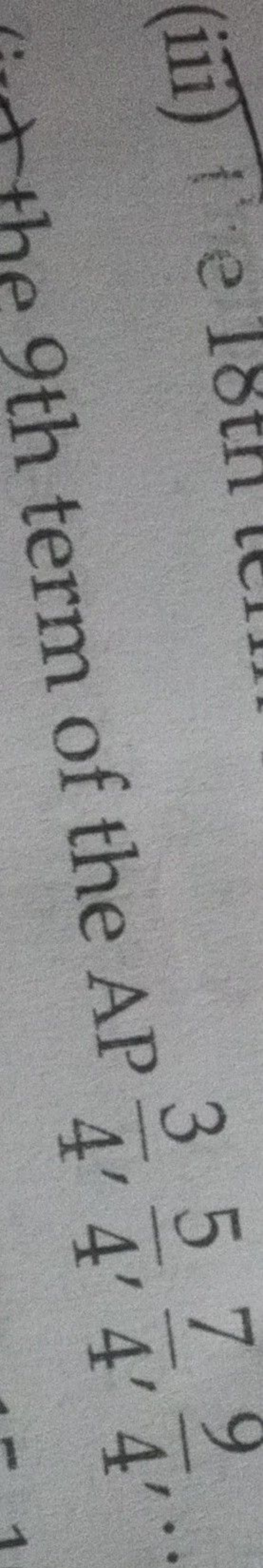 9 th term of the AP43​,45​,47​,49​, .