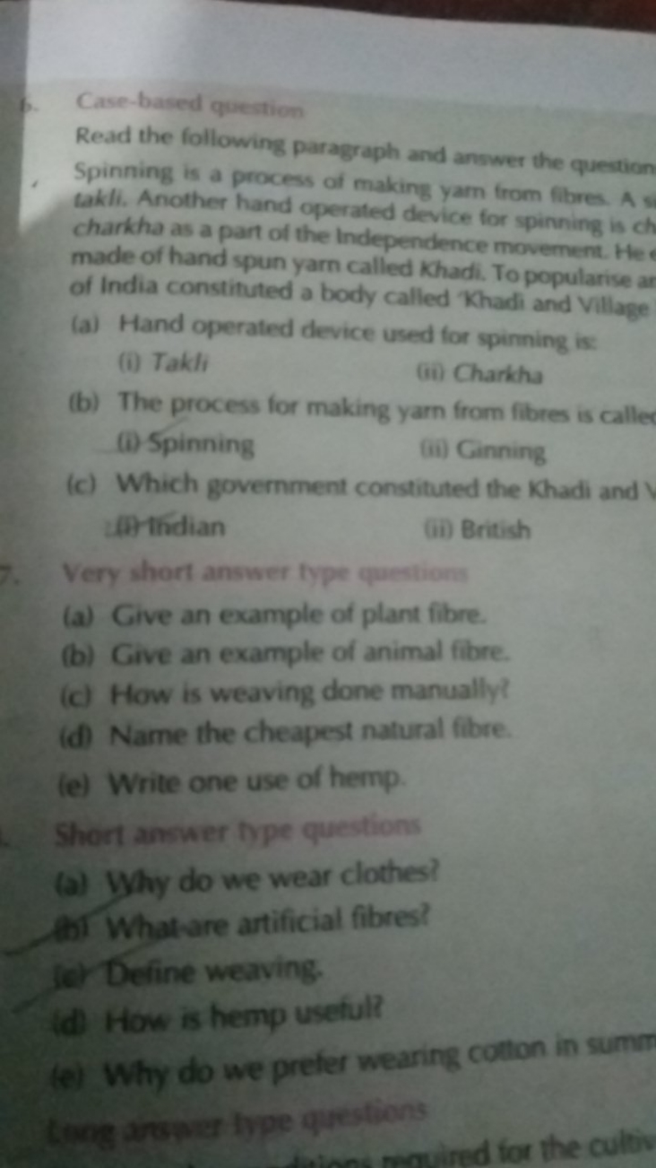 6. Case-based question

Read the following paragraph and annwer the qu