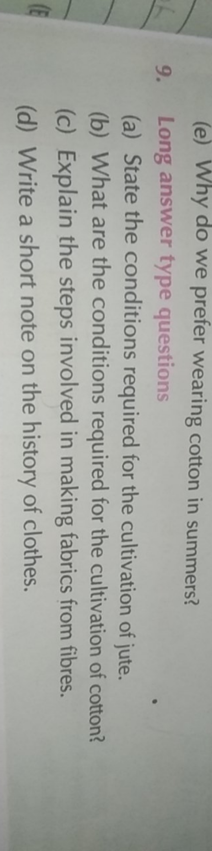 9. Long answer type questions
(a) State the conditions required for th