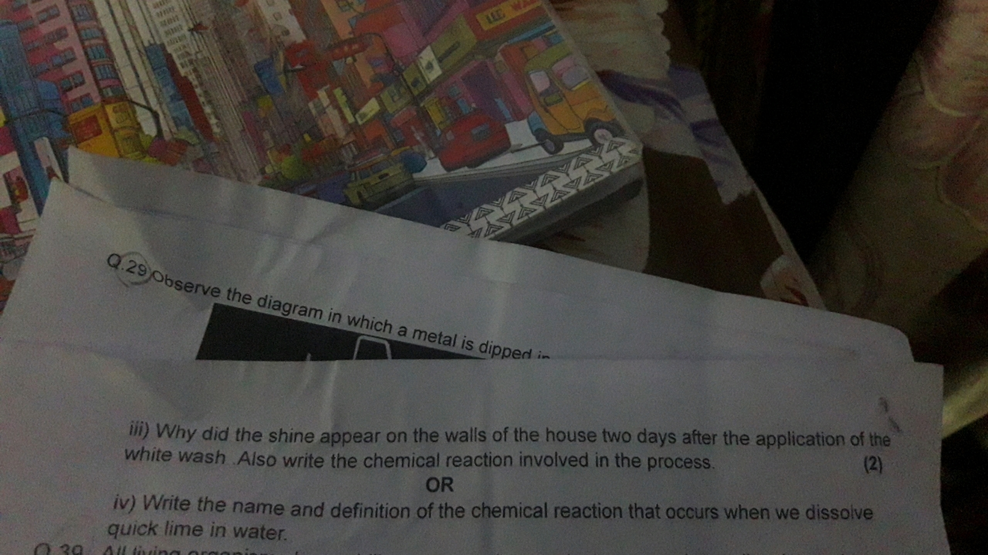 LLC
YAYAYAY
Q.29 Observe the diagram in which a metal is dipped in
iii