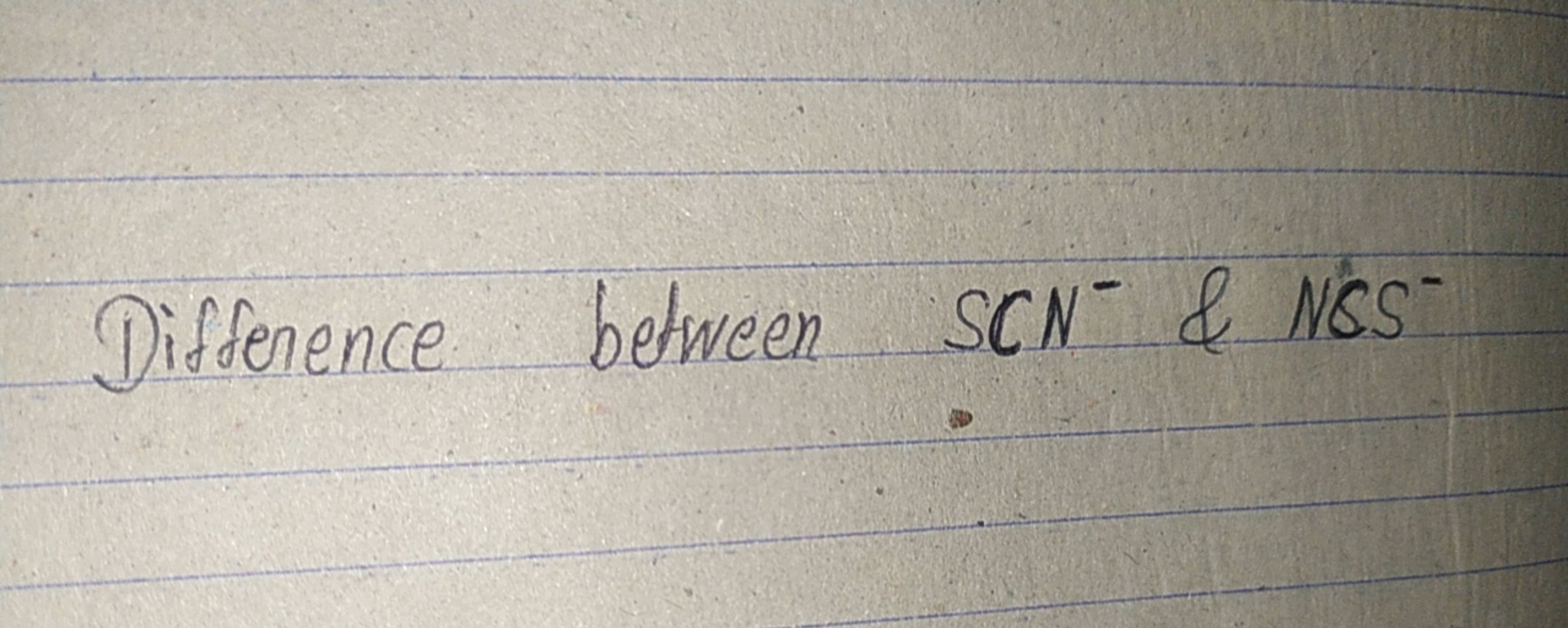 Difference between SCN−\& NOS-