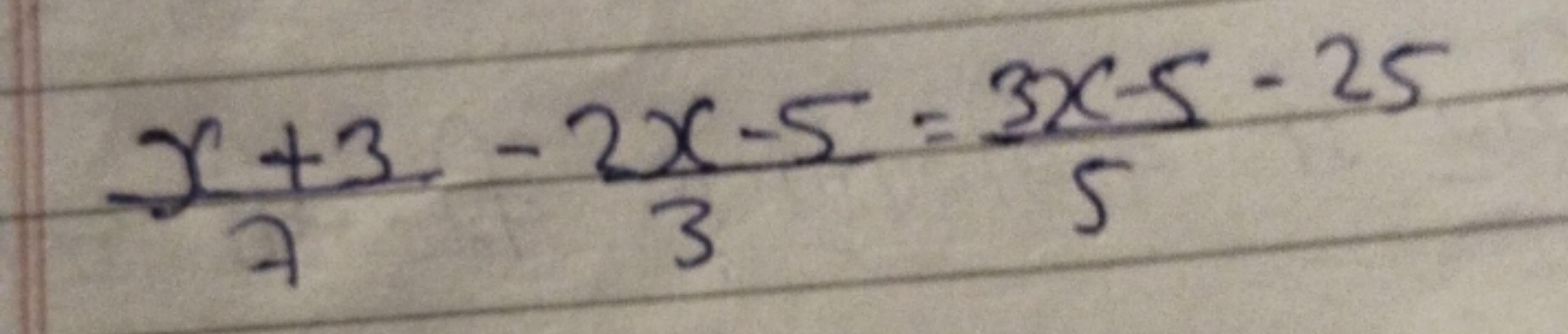 7x+3​−32x−5​=53x−5​−25