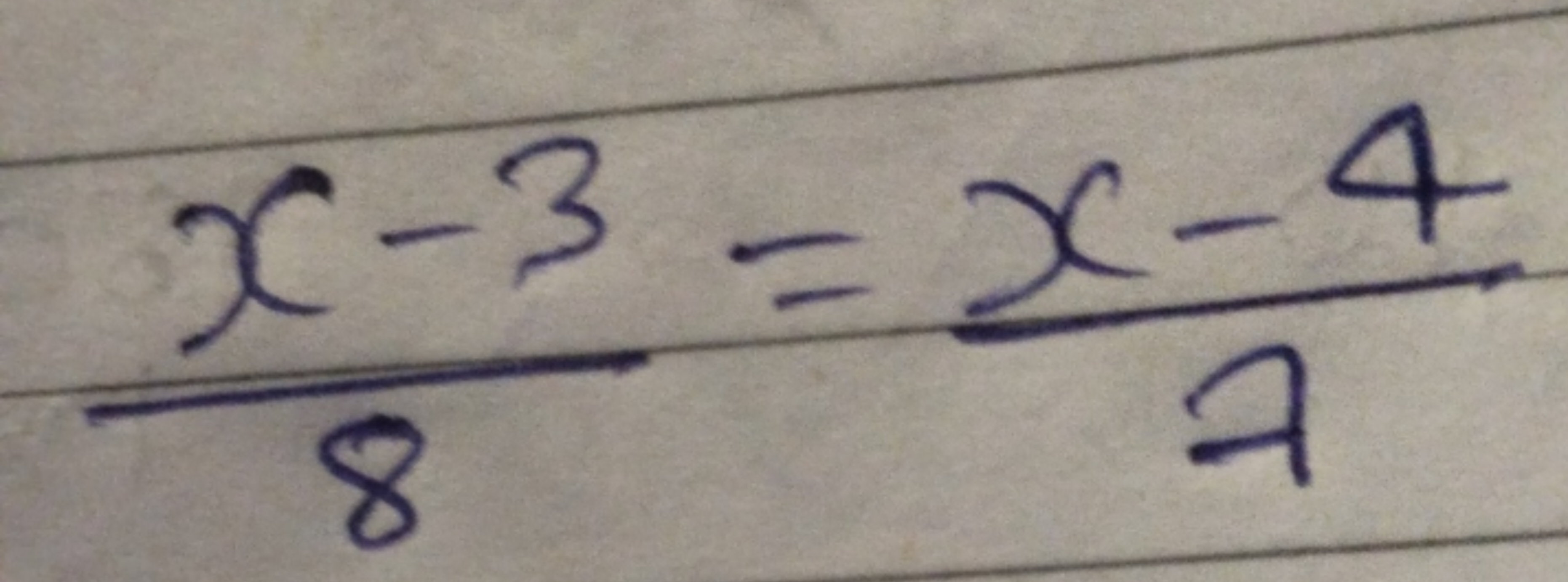 8x−3​=7x−4​