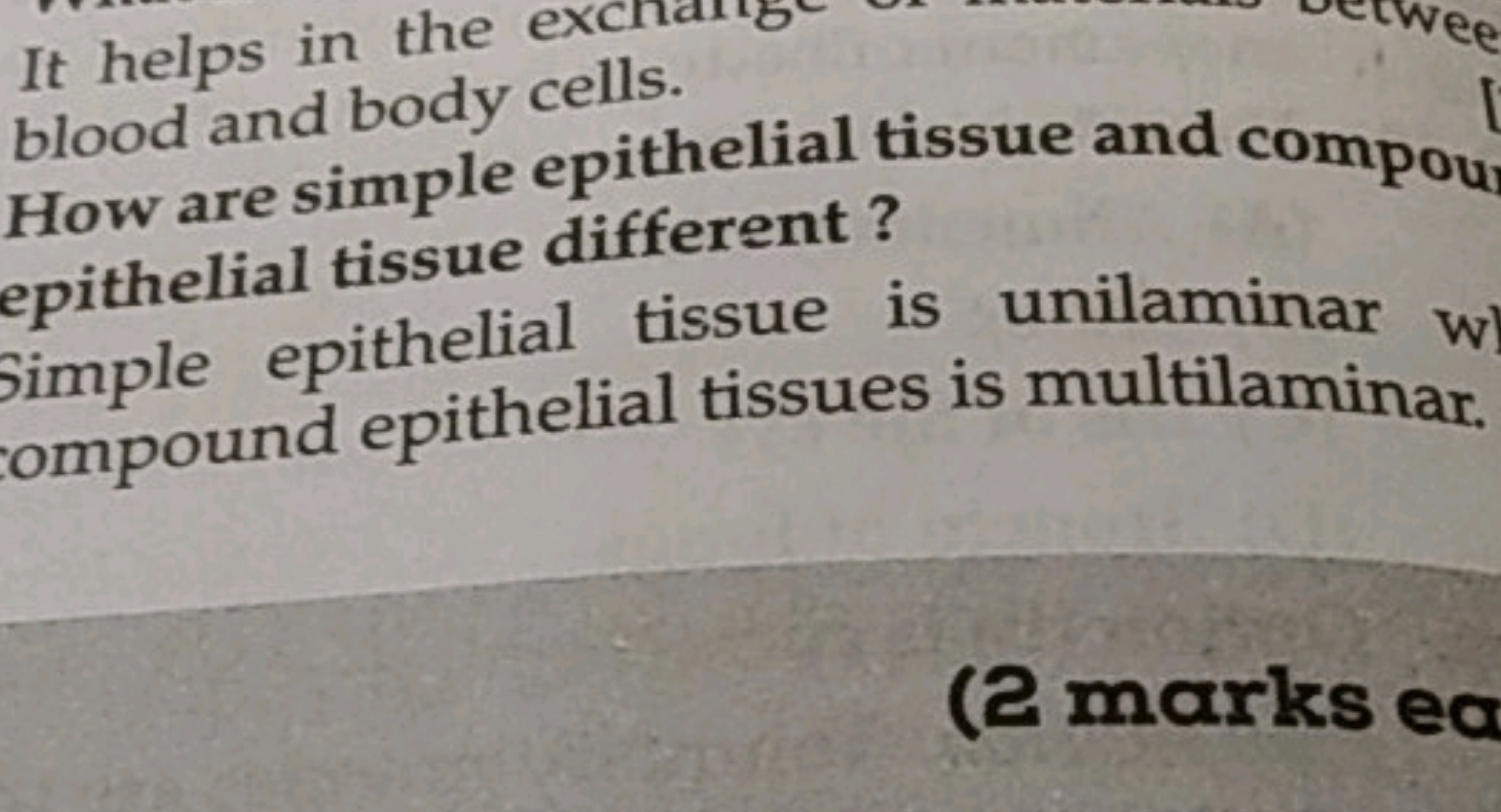 blood and body cells.
How are simple epithelial tissue and compou epit