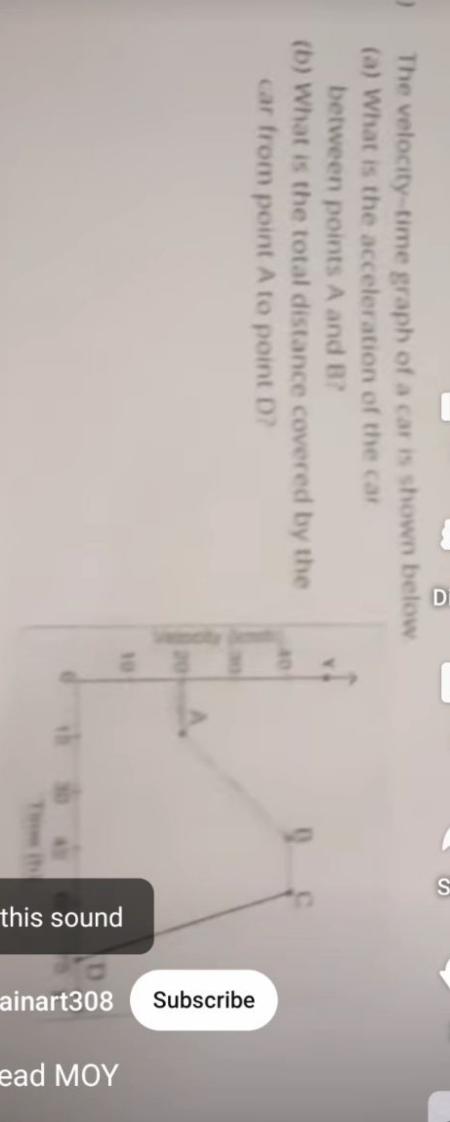 The velocity-time graph of a car is shown below
(a) What is the accele