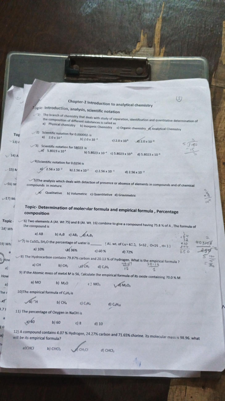 Chapters Introduction to analytical chemistry
(3)
Topic- Introduction,