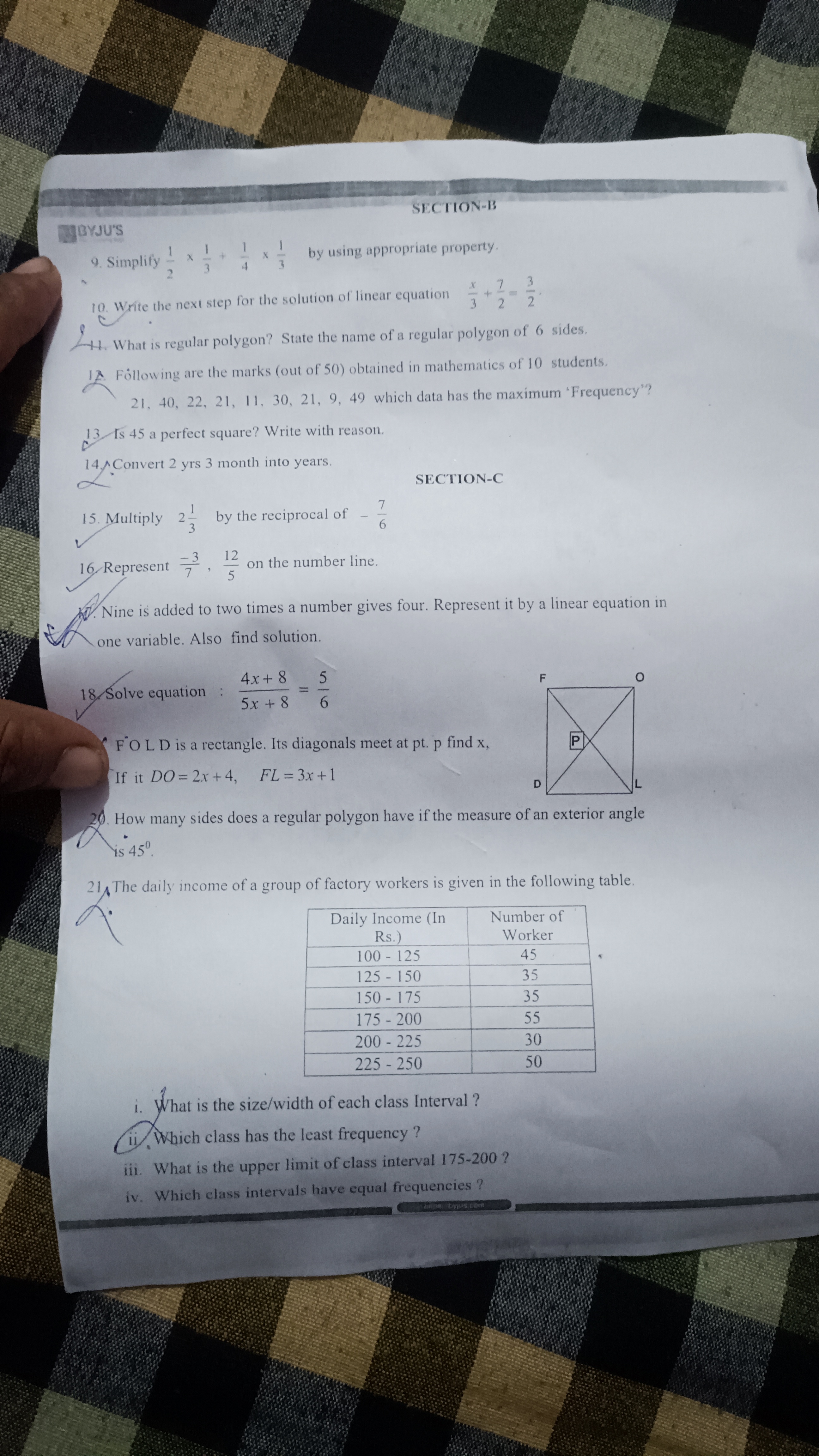 BYJU'S
1
9. Simplify
1
3
2
SECTION-B
by using appropriate property.
10