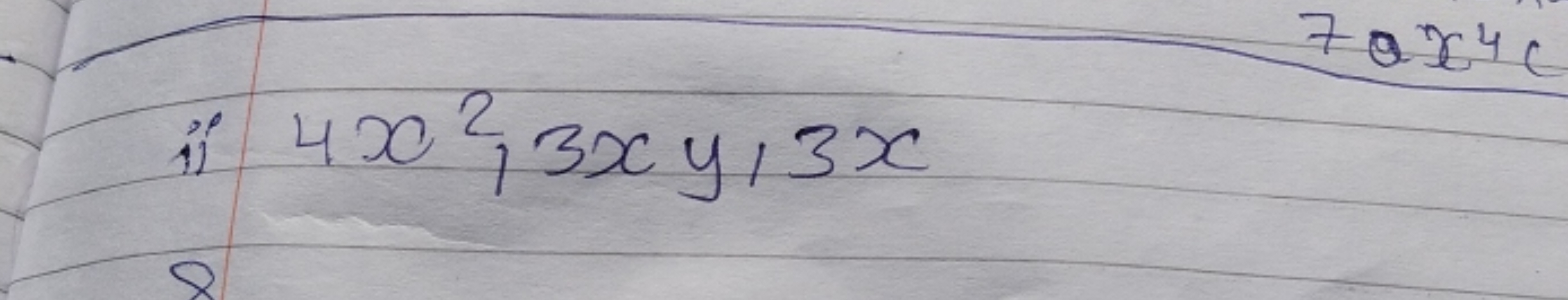 ii) 4x2,3x y /3x