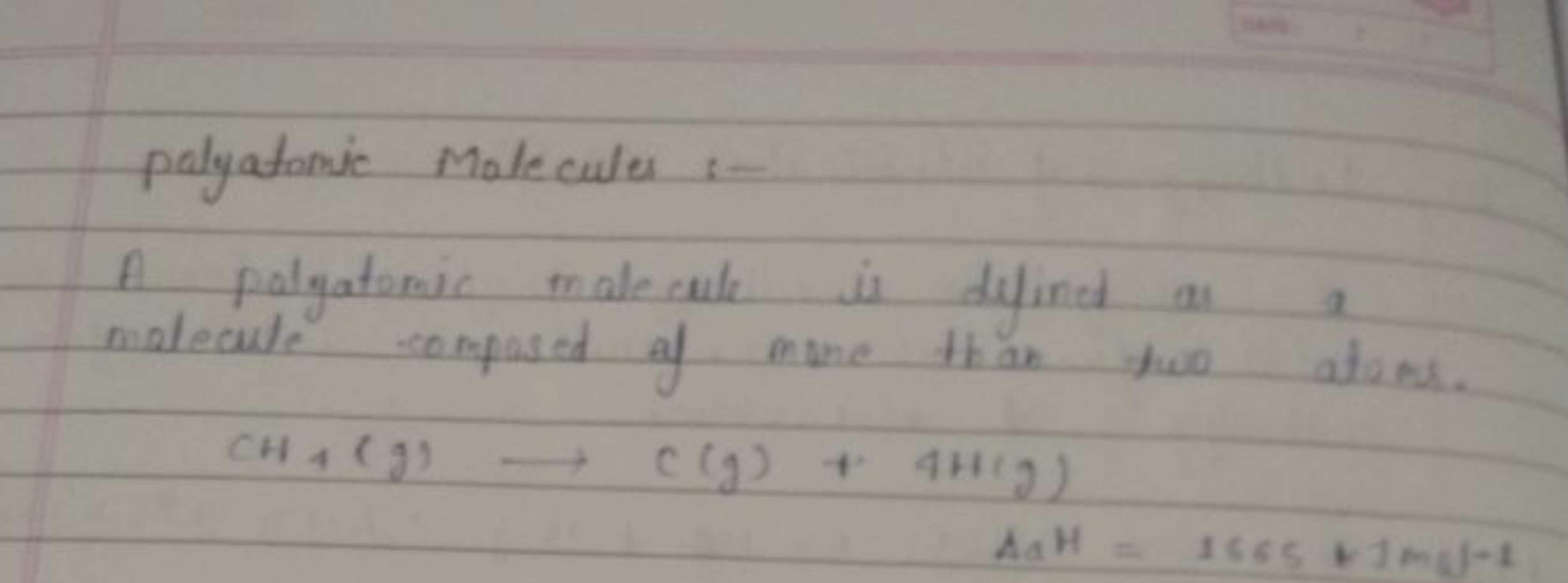 tise
palyatomic Molecules :-
A polgateric materule is dyind at a x a m