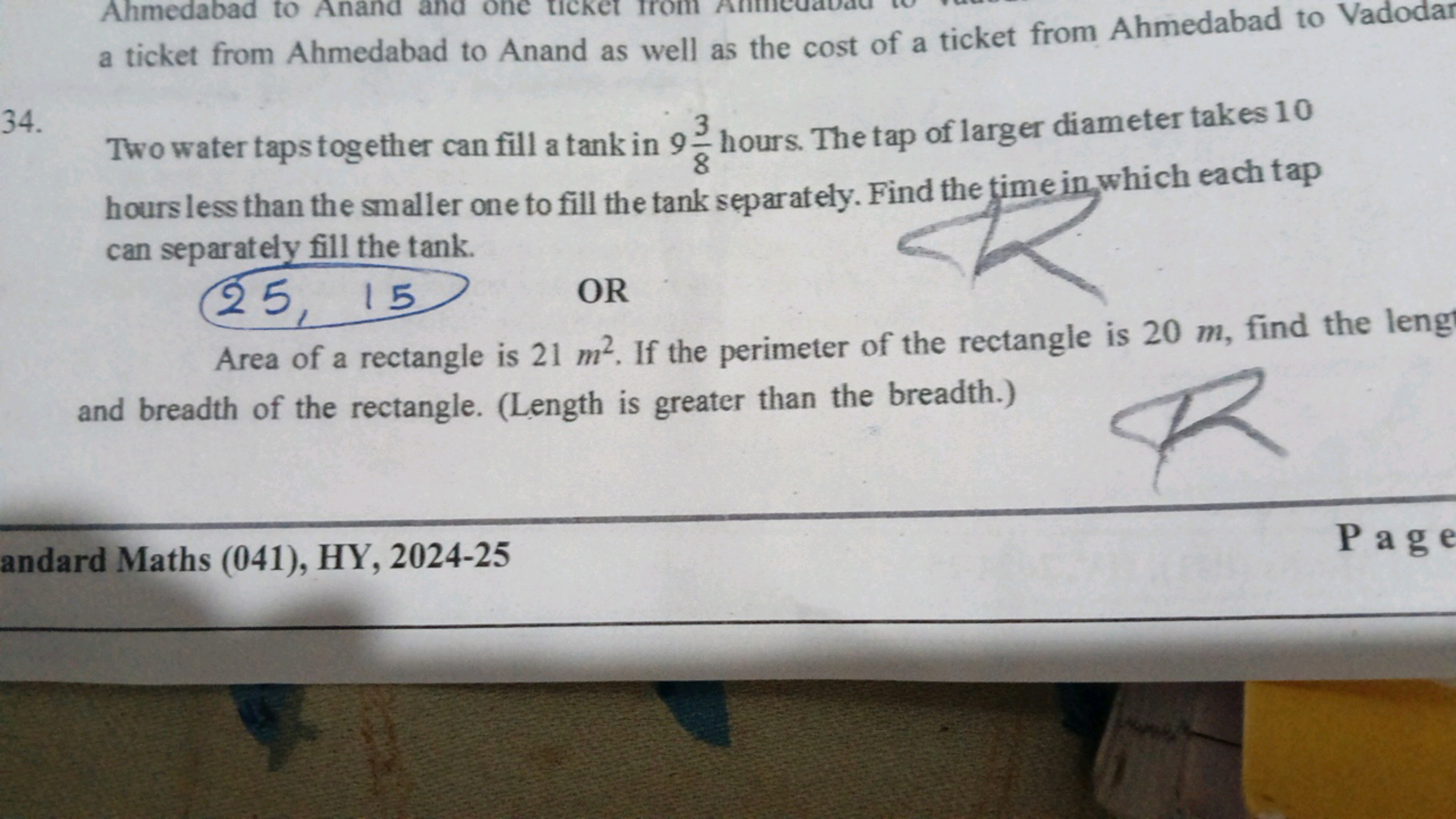 a ticket from Ahmedabad to Anand as well as the cost of a ticket from 