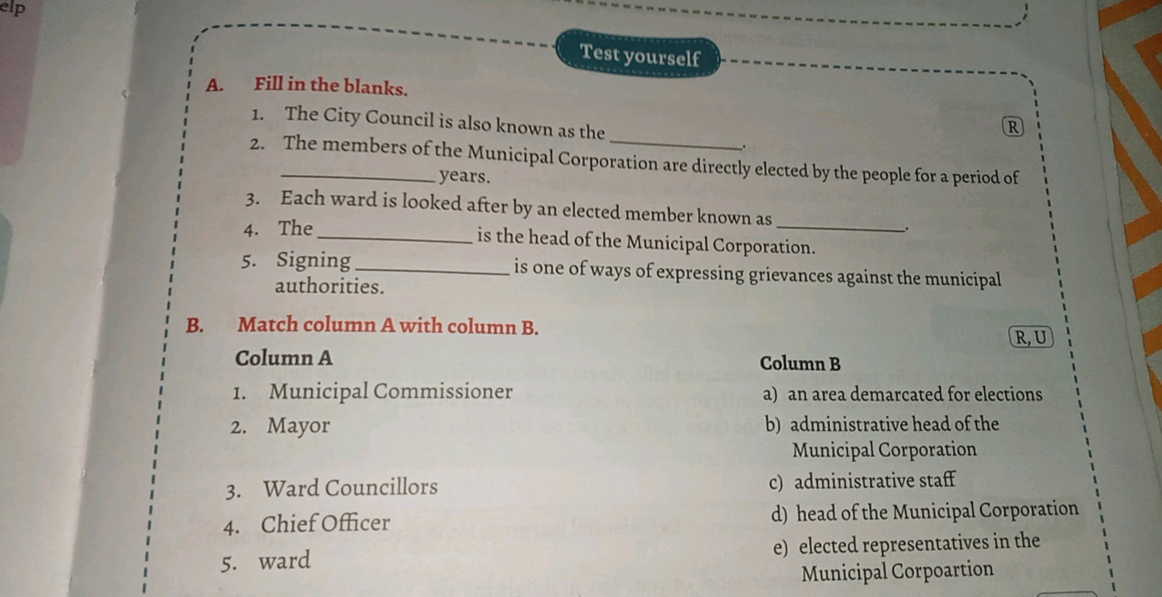 elp
A. Fill in the blanks.
I
1
Test yourself
4. The
5. Signing
authori