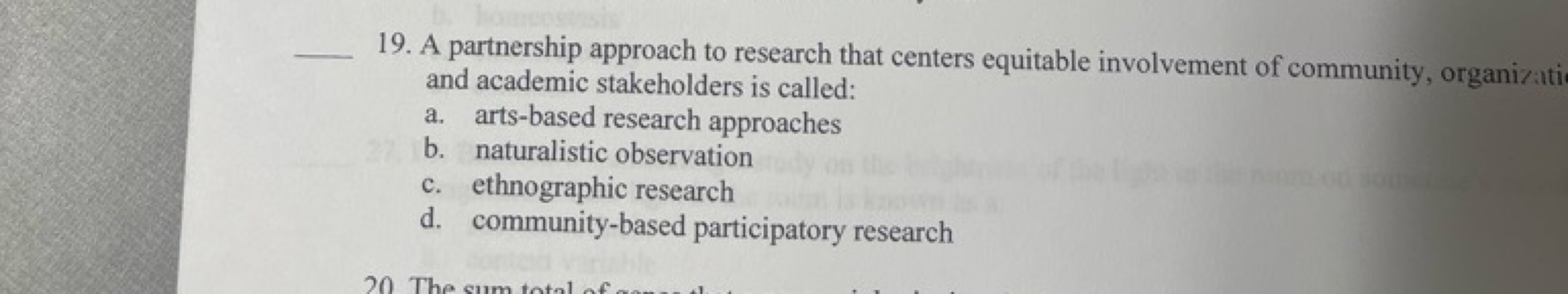 
19. A partnership approach to research that centers equitable involve