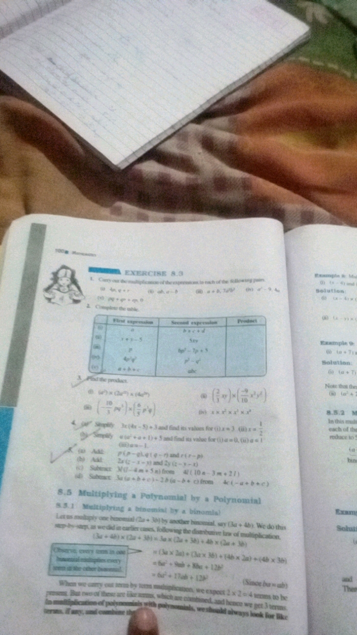 Möe Menwaters
EXERCI\&E 8.3
(it) tan+r
(5) ab=0
(ii) a+b,7,r2y2
(iv) a