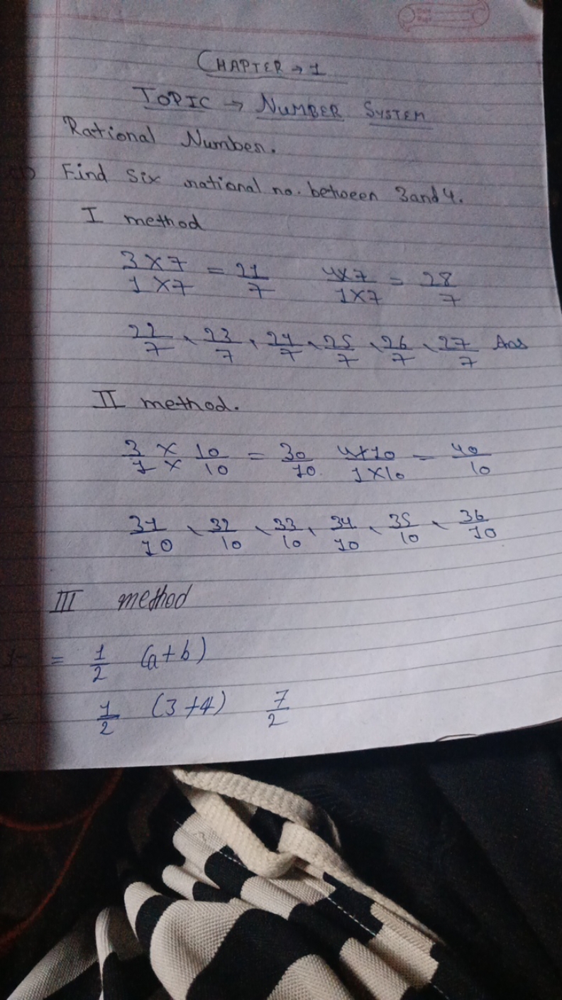 CHAPTER →1
TOPIC → NuMBER SYSTEM
Rational Number.
Find Six rational no