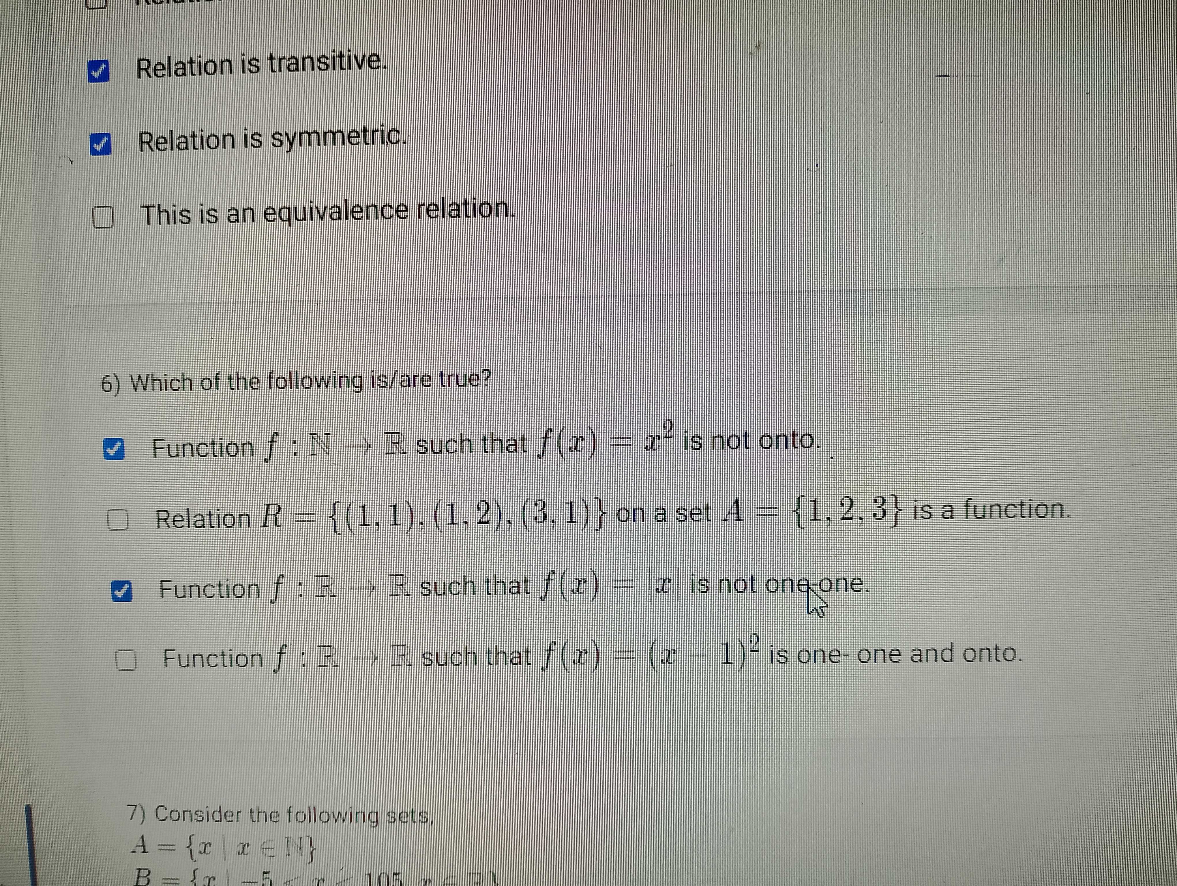 Relation is transitive.
Relation is symmetric.
This is an equivalence 