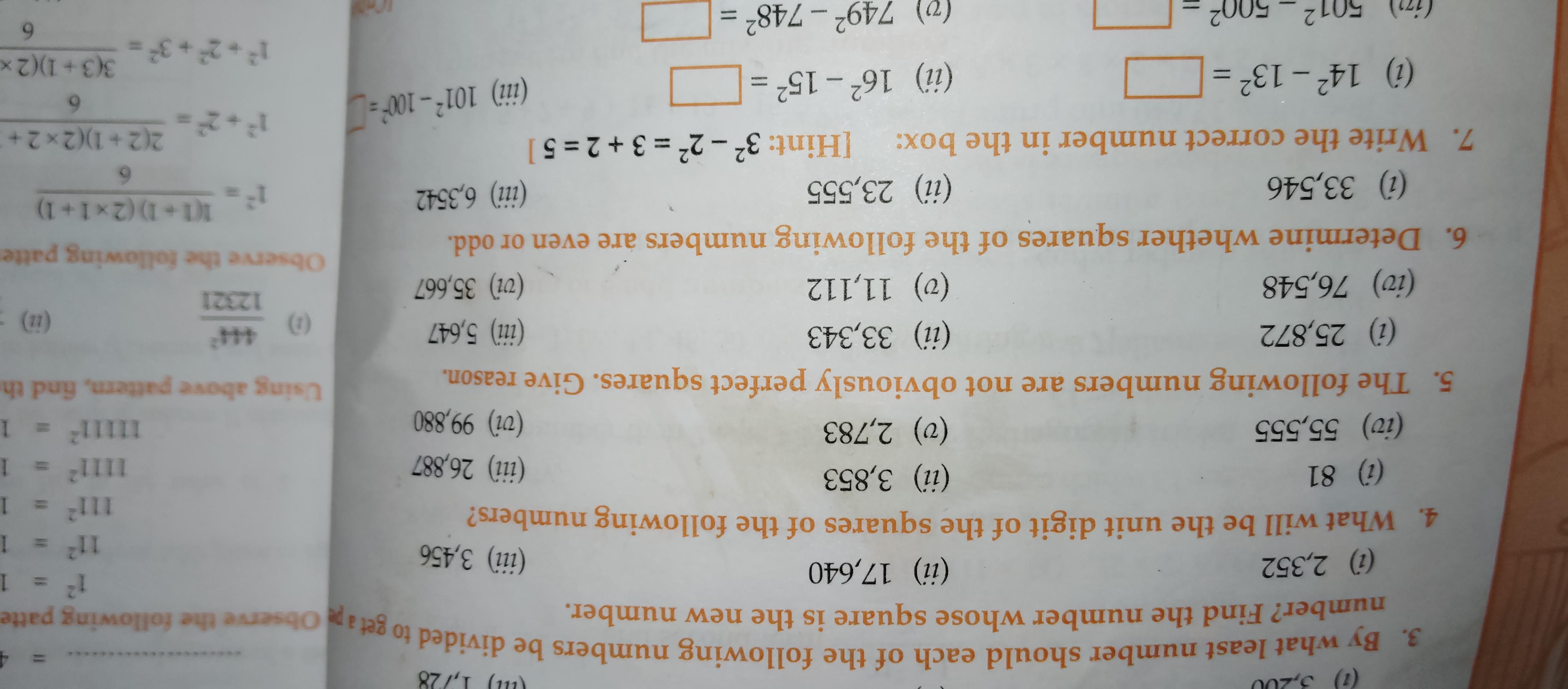 (1) 3,200
(1) 1,728
= 4
3. By what least number should each of the fol