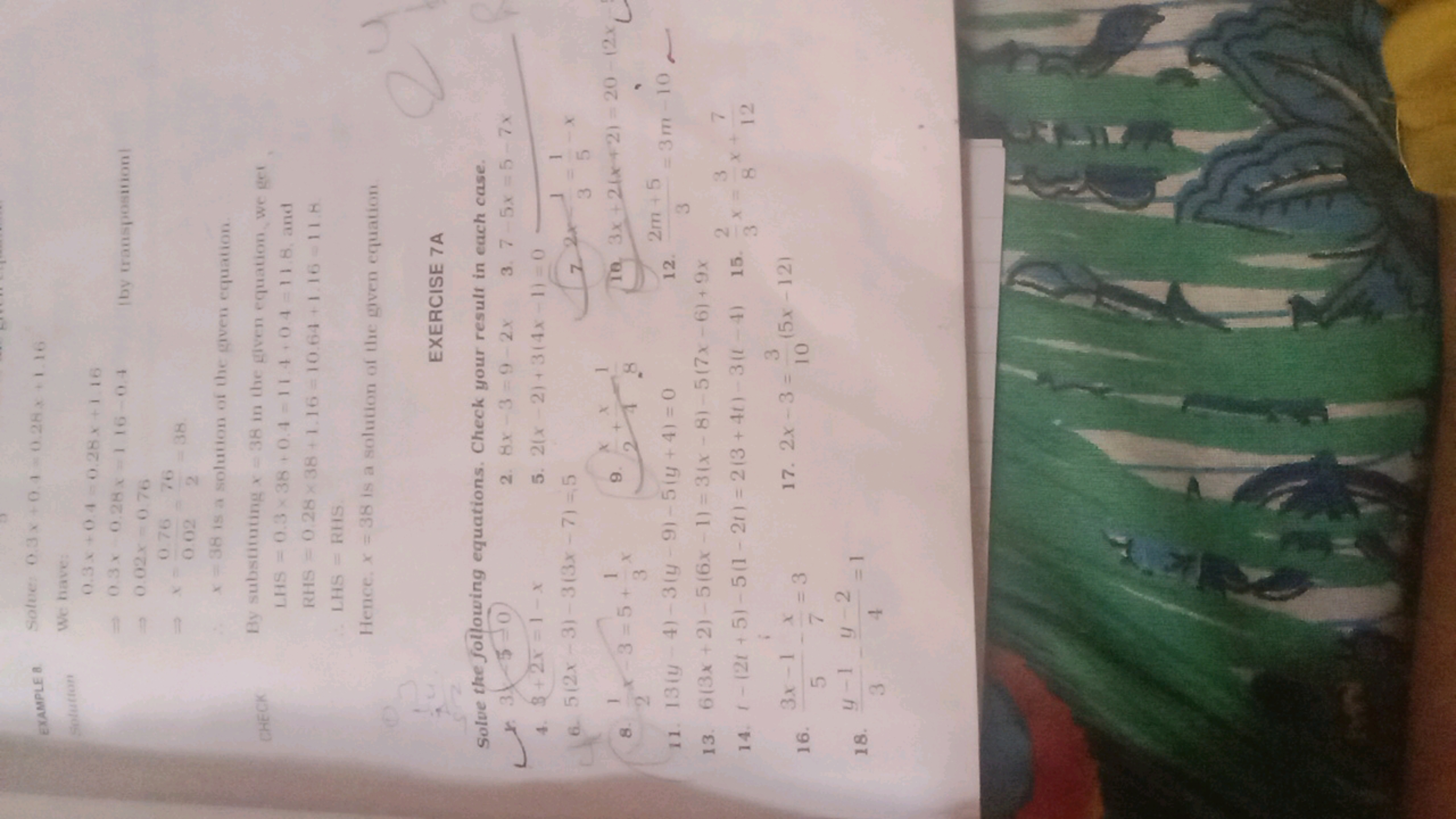 EXAMPLE 8. Solue: 0.3x+0.4 0.28x+1.16
Solution
We have:
0.3x+0.4 0.28x