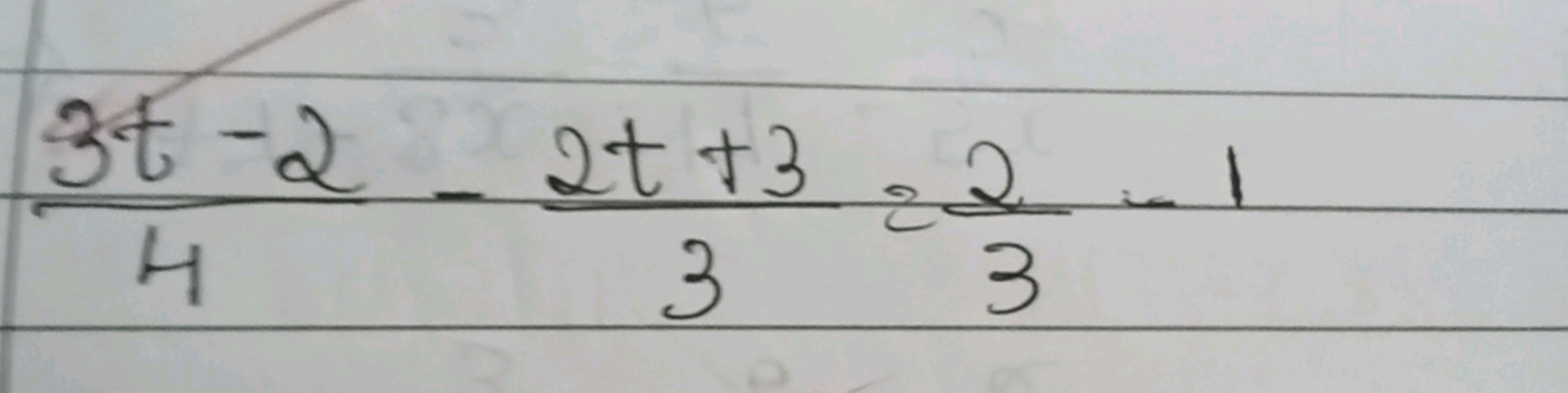 43t−2​−32t+3​=32​−1