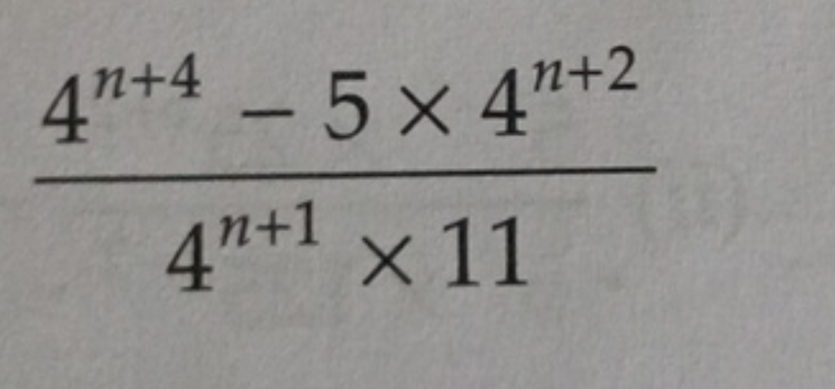 4n+1×114n+4−5×4n+2​