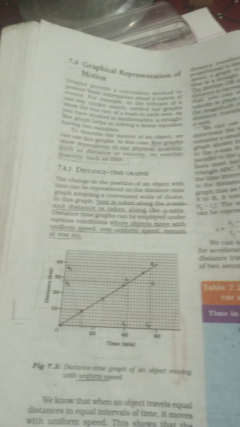 7.4 Graphical Representation of Motion chents Bor cauaple, if the seli