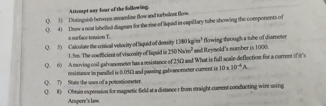 Attempt any four of the following.
Q. 3) Distinguish between streamlin