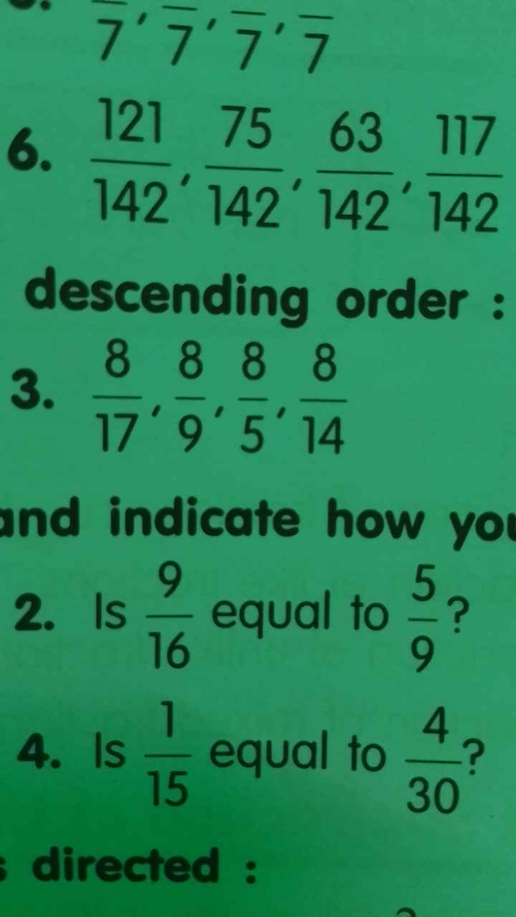 6. 142121​,14275​,14263​,142117​ descending order :
3. 178​,98​,58​,14