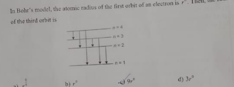 In Bohr's model, the atomic radius of the first orbit of an electron i