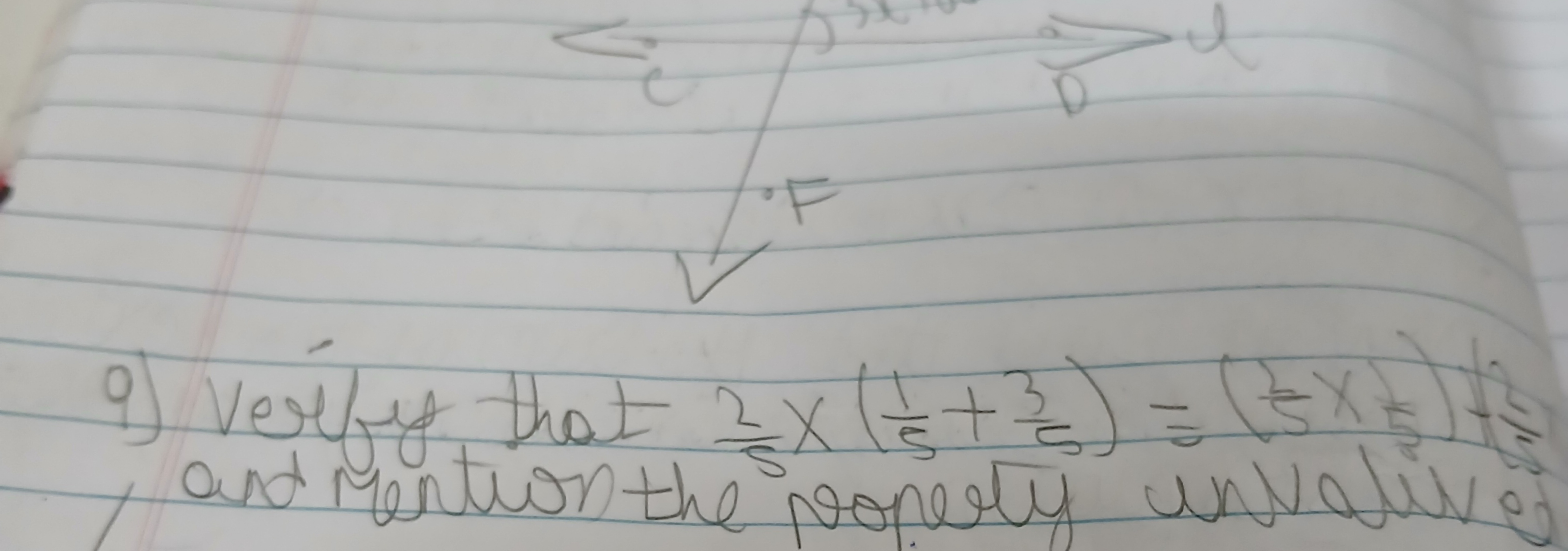 9) verify that 52​x(51​+53​)=(55​x+51​+t ss , and mention the ponerty 