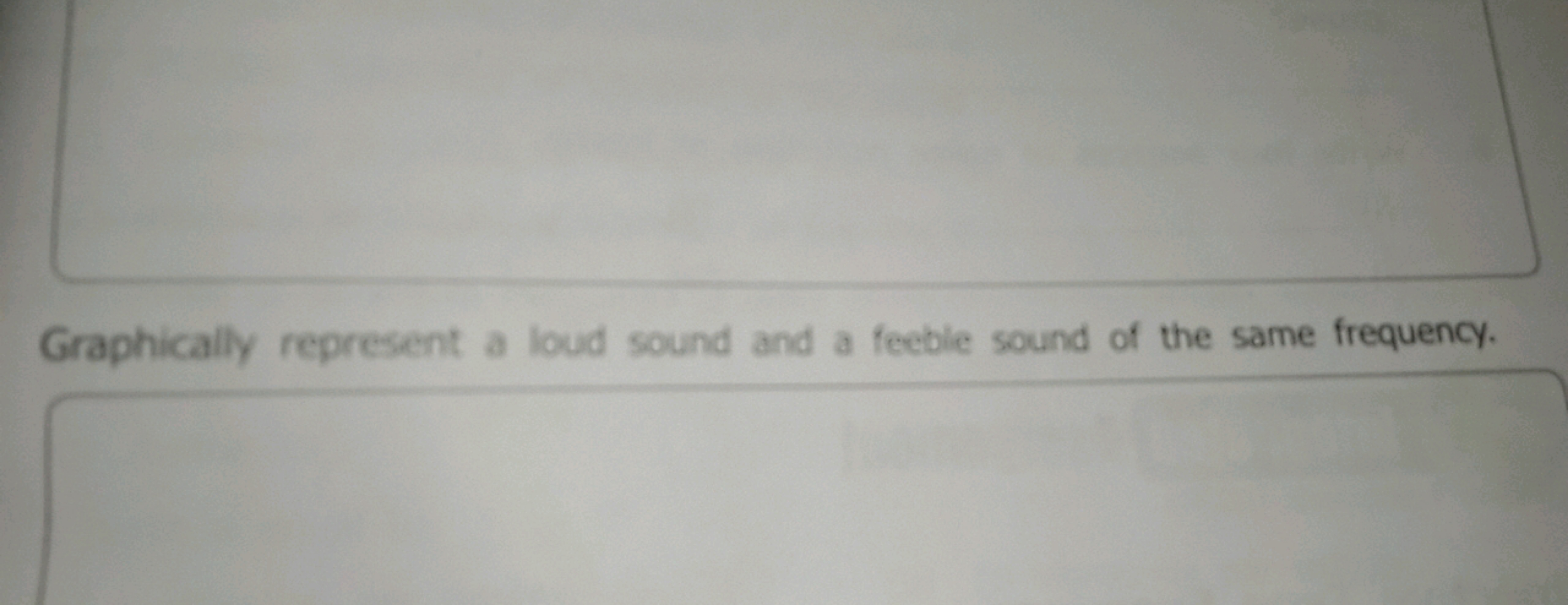 Graphically represent a loud sound and a feeble sound of the same freq