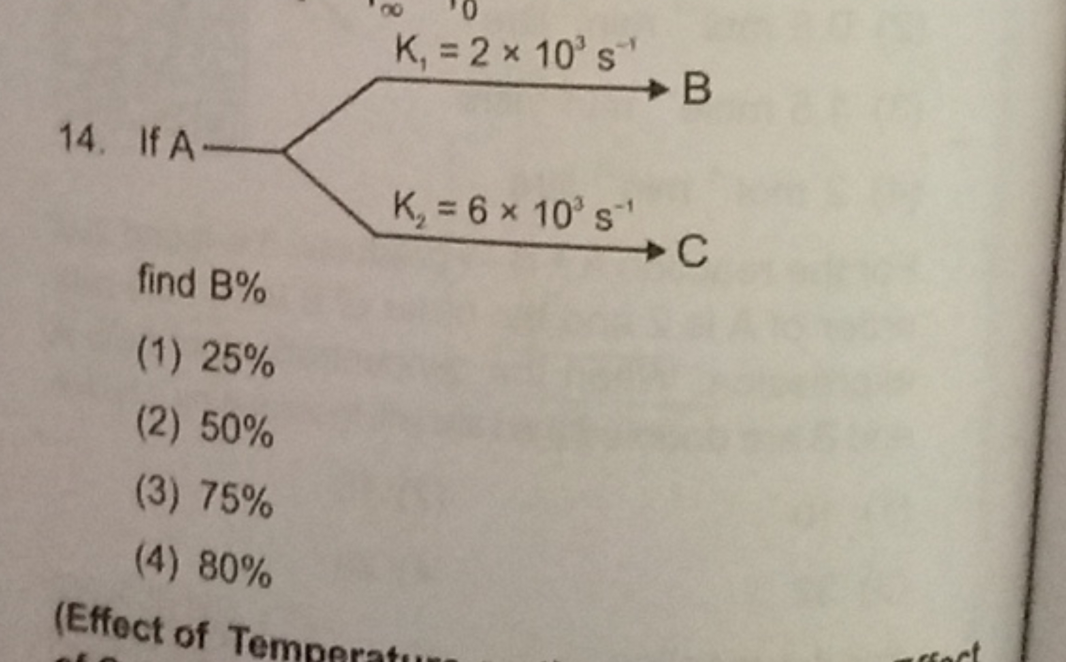 14.
find B%
(1) 25%
(2) 50%
(3) 75%
(4) 80%