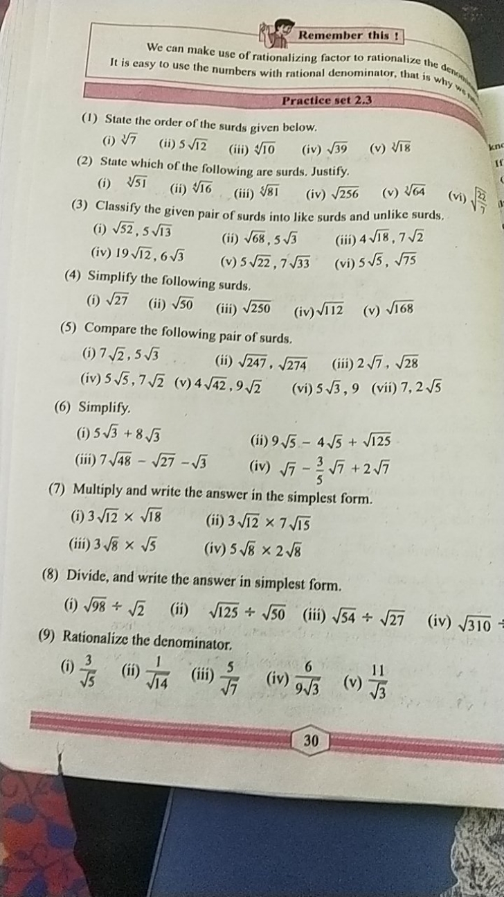 Remember this ! It is easy to use the numbers with rational denominato