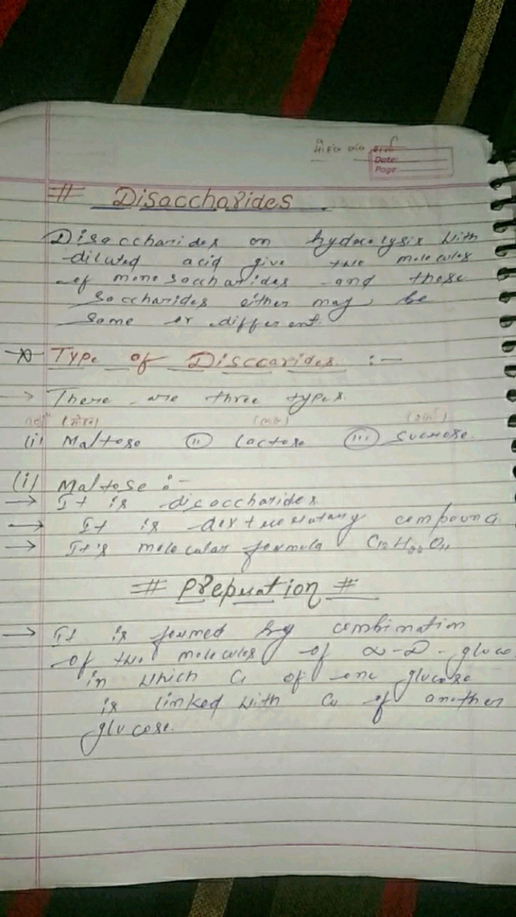 Hi fic ore
∑x+5n​
Dote:
Poge □
\#t Disaccharides.
Disoccharides on hyd