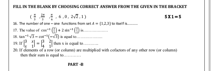 FILL IN THE BLANK BY CHOOSING CORRECT ANSWER FROM THE GIVEN IN THE BRA