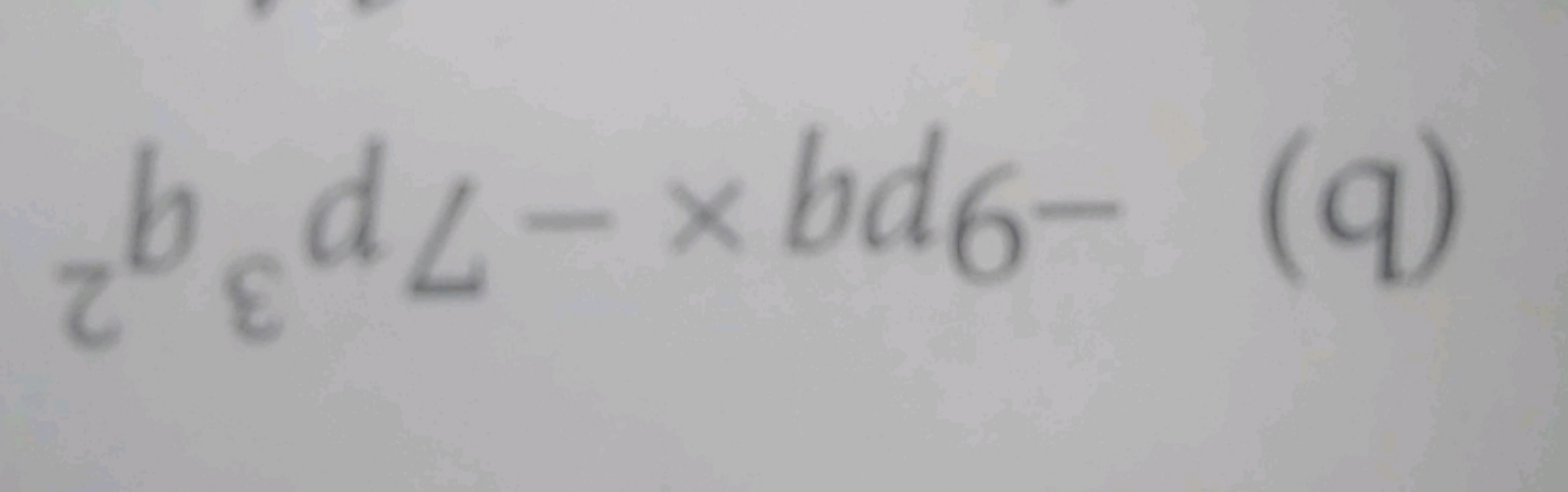 (b) −9pq×−7p3q2