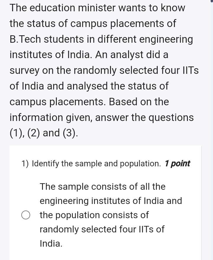 The education minister wants to know the status of campus placements o