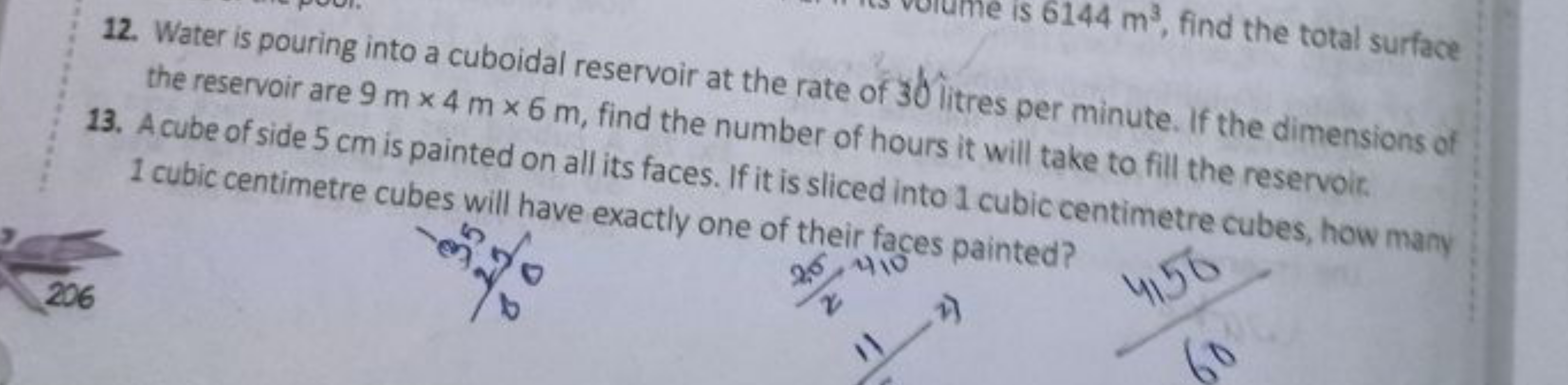 the reservoir are 9 m×4 m×6 m, find the the rate of 30 litres per minu