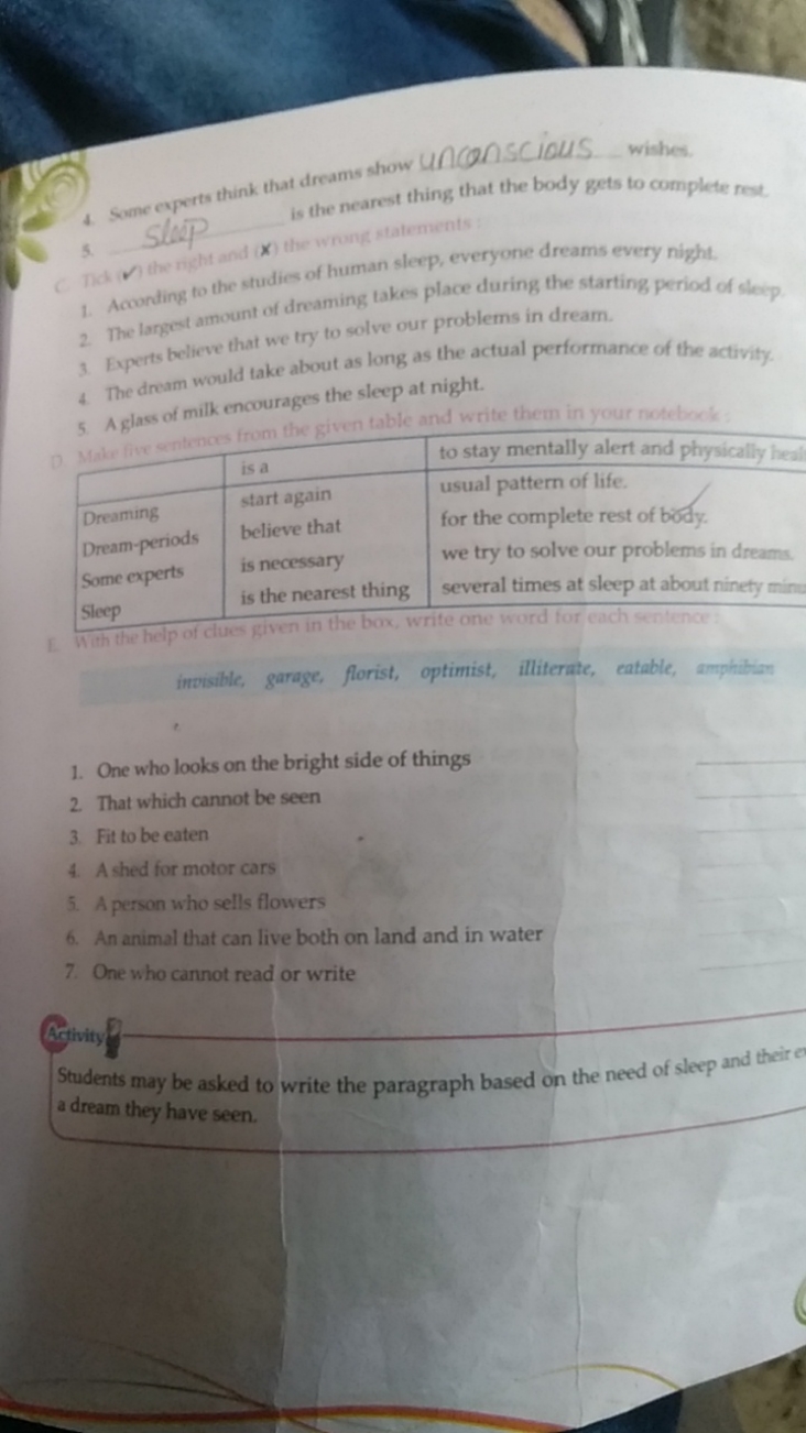 5. S62 is the nearest thing that the body gets to complete rest.
1. Ac