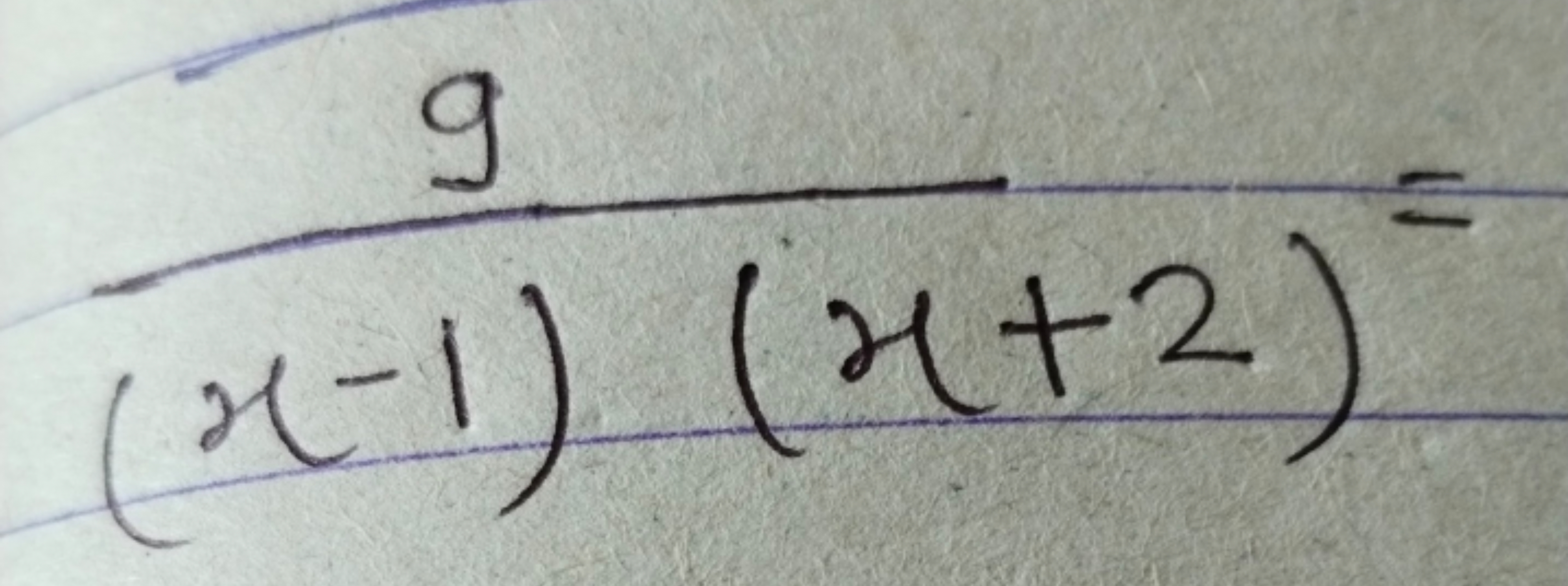 (x−1)(x+2)9​=