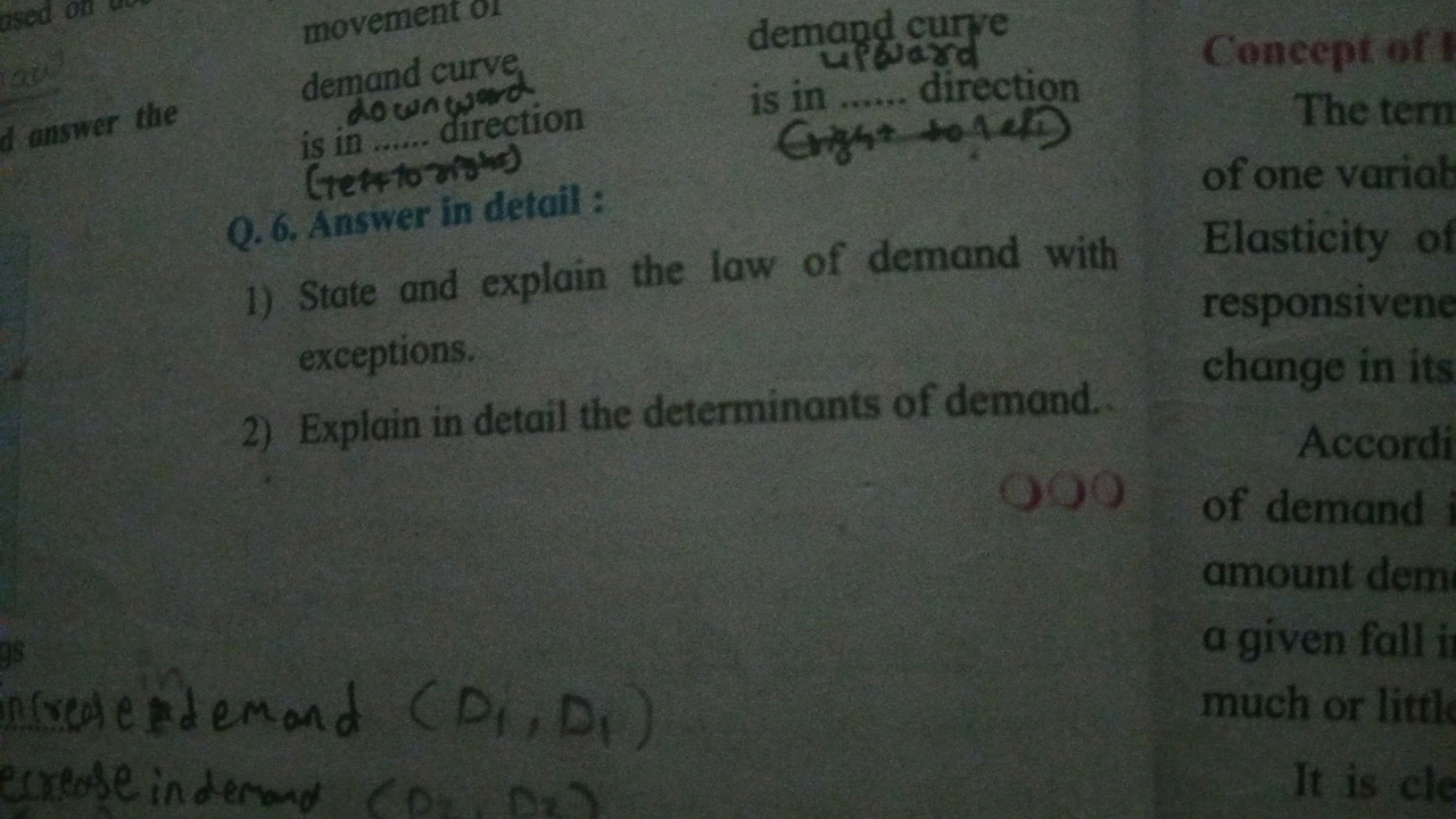 d answer the
movement or
demand curve
demand curve
is in ..... directi