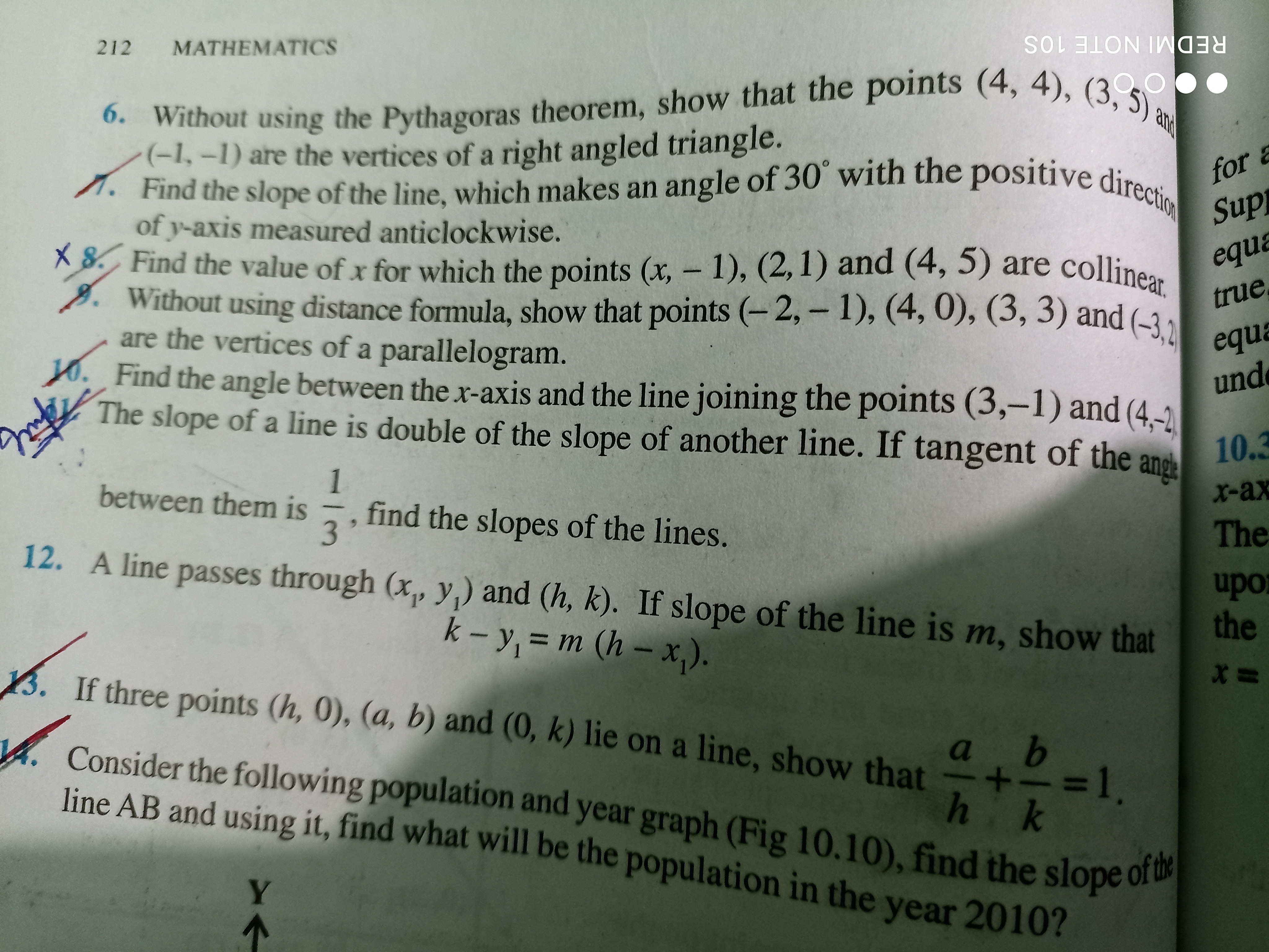 212
MATHEMATICS
SOL ILON ING
6. Without using the Pythagoras theorem, 