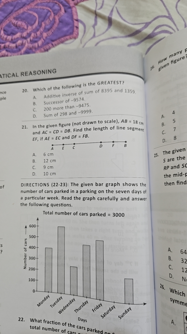 ATICAL REASONING
2. How many migure?
20. Which of the following is the