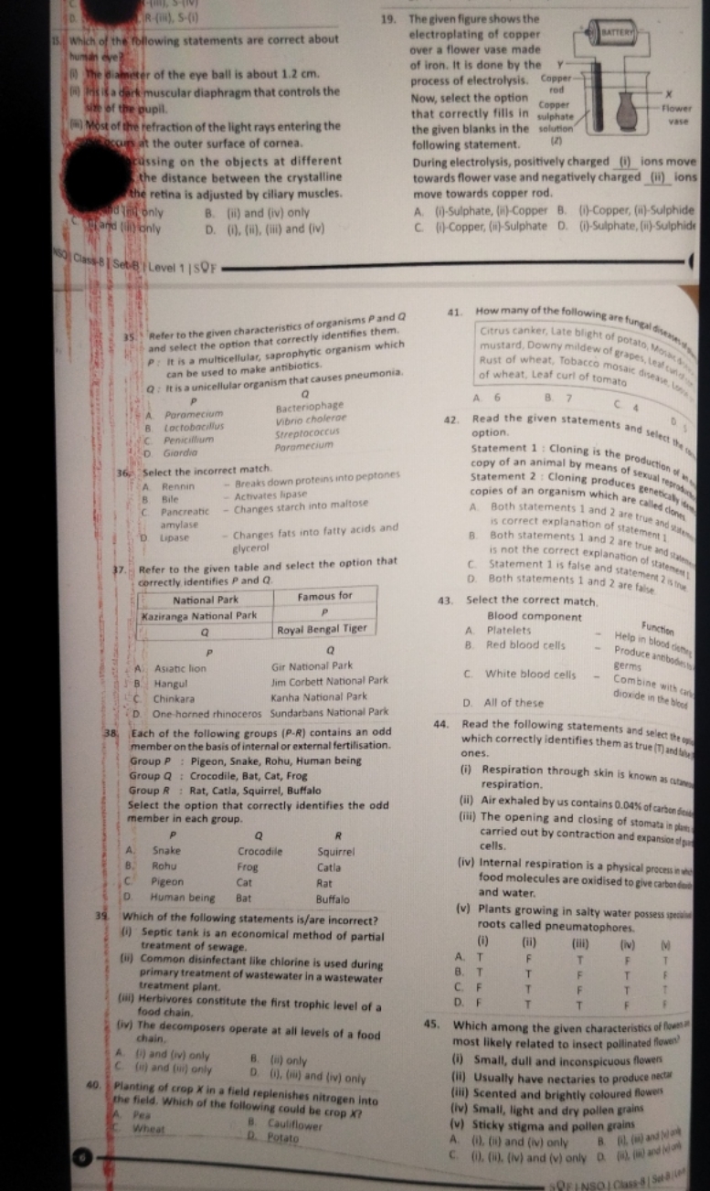 R-(ii), 5-(i)
15. Which of the following statements are correct about
