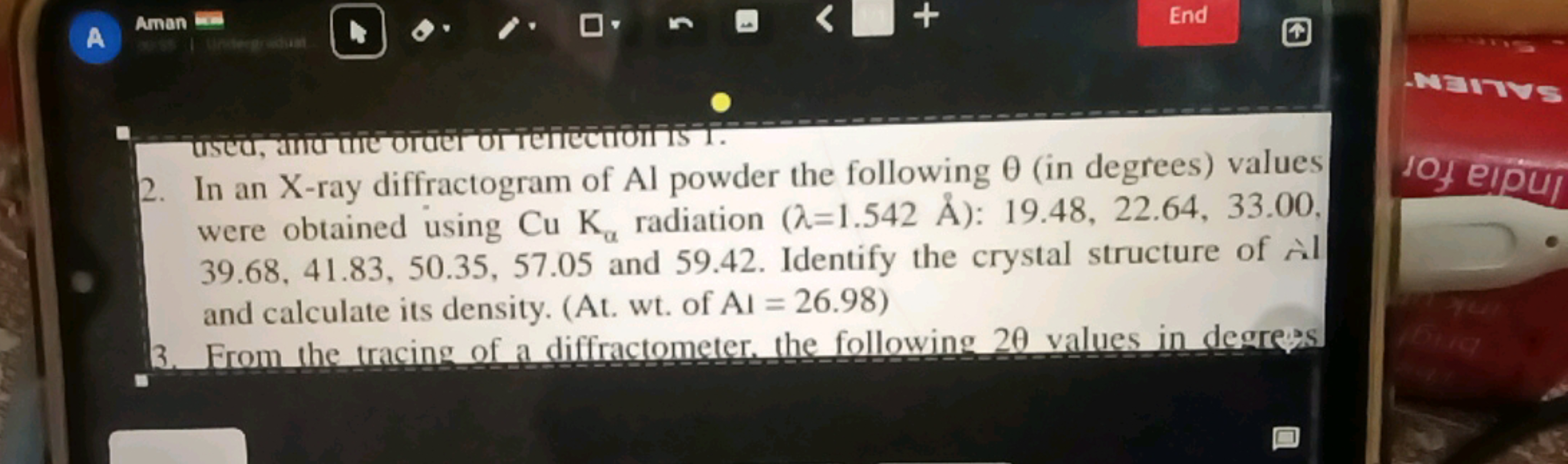 A
Aman
Undergr
n
+
End
+
used, and the order of reflection is 1.
2. In