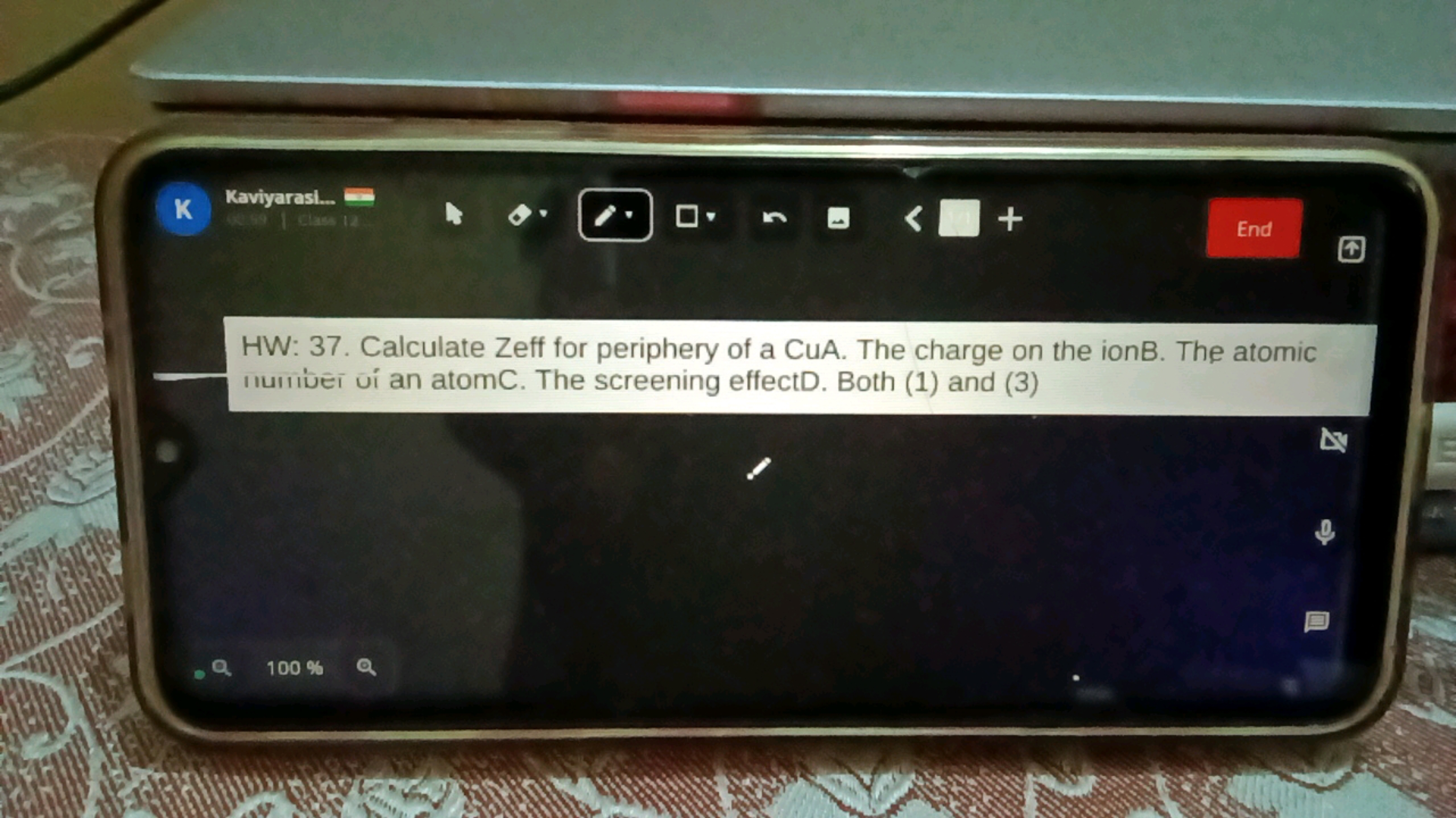 Kaviyarasi...
K
59 | Class 12
□ ->
<+
End
4
HW: 37. Calculate Zeff for