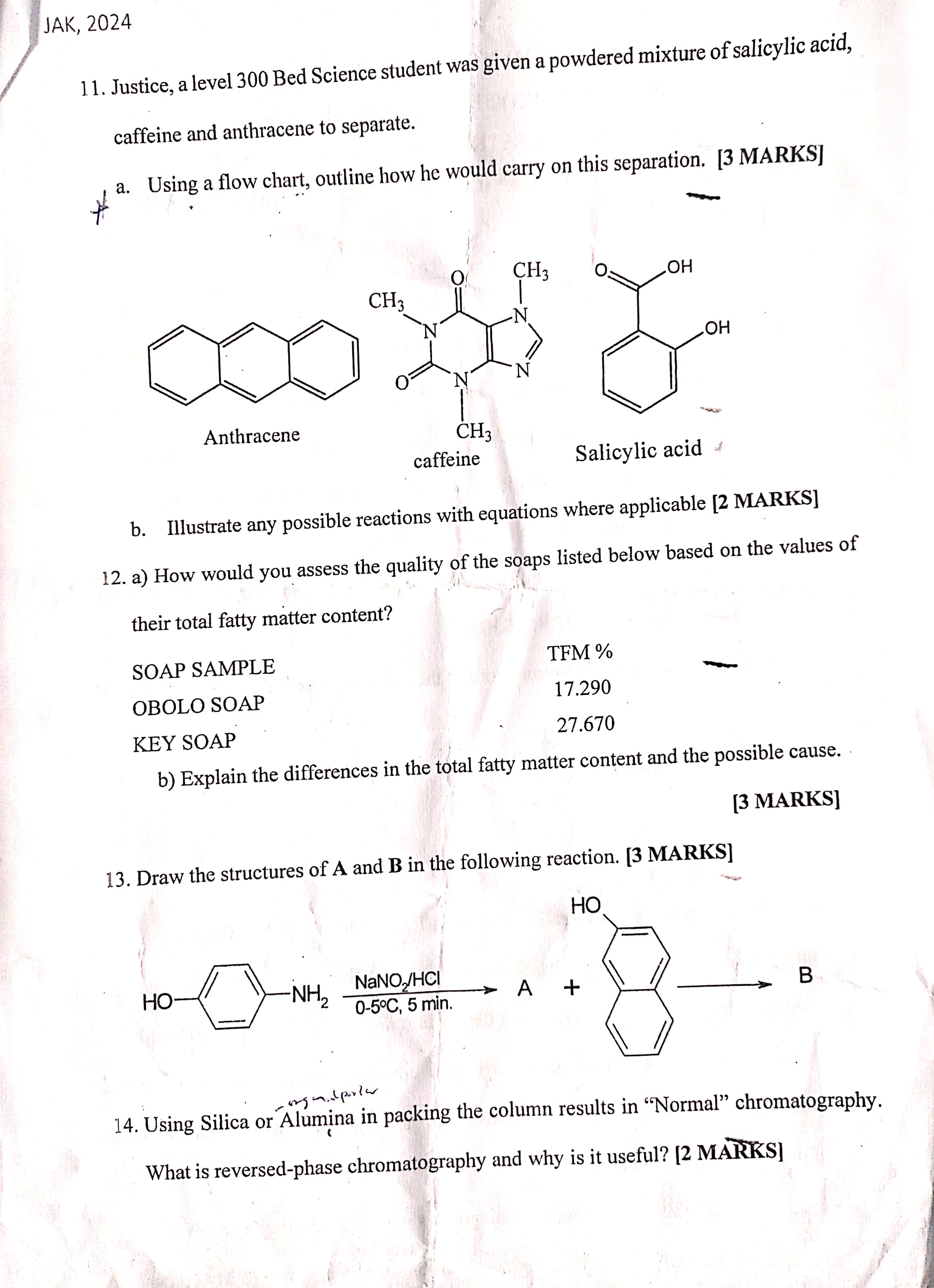 JAK, 202411. Justice, a level 300 Bed Science student was given a powder..