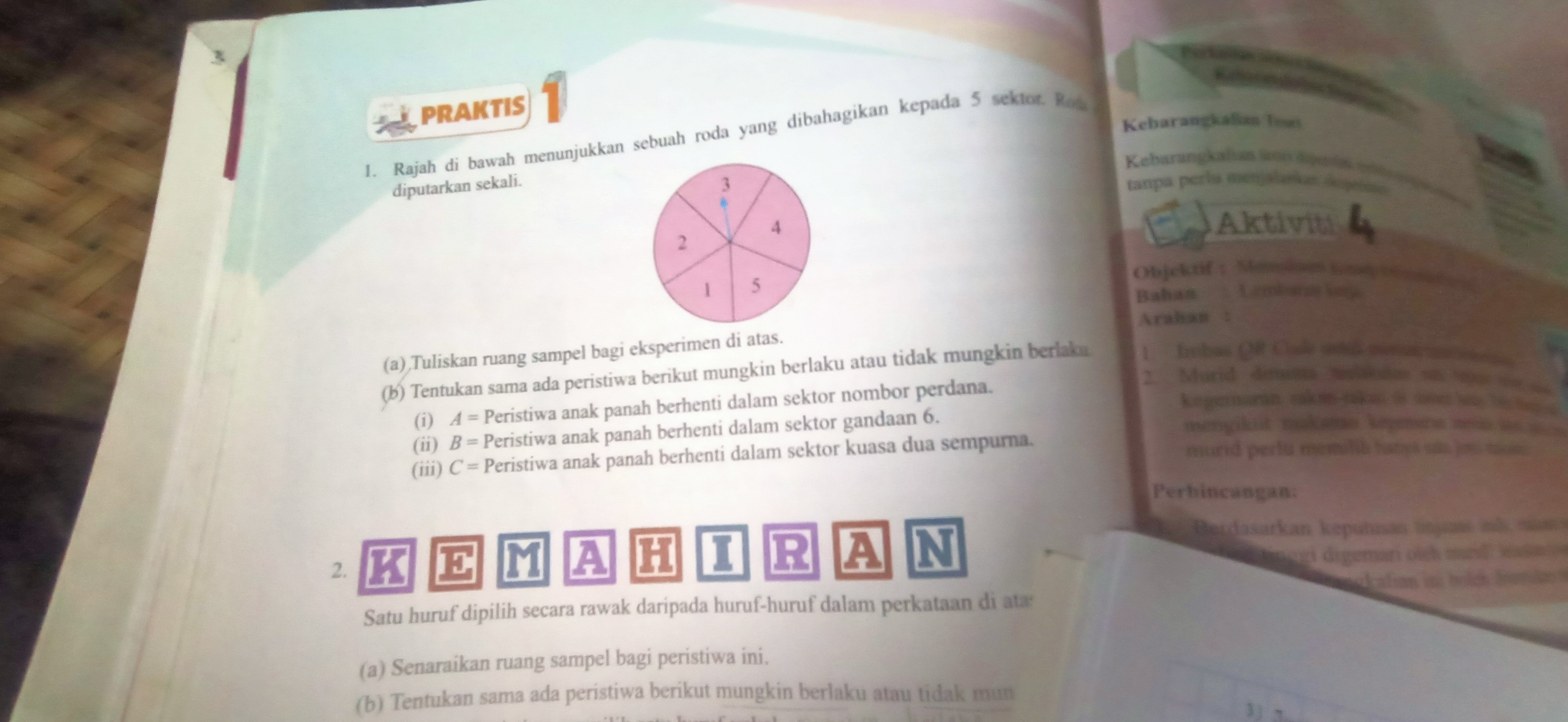 PRAKTIS1. Rajah di bawah menunjukkan sebuah roda yang dibahagikan kepada..