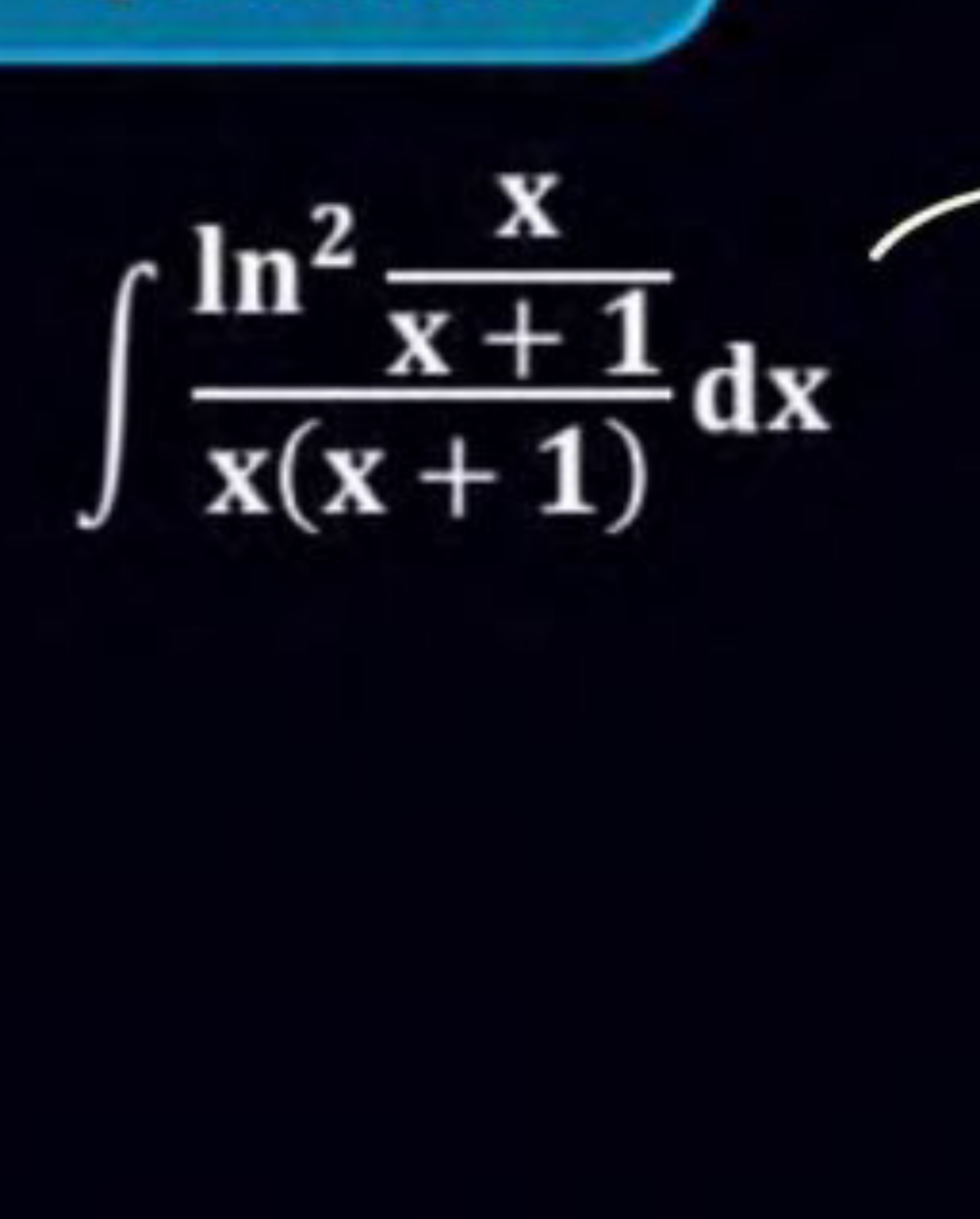 ∫x(x+1)ln2x+1x​​dx